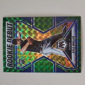 2022 Panini Mosaic Kyle Muller Rookie Debut Green Parallel #RD-17 Atlanta Braves